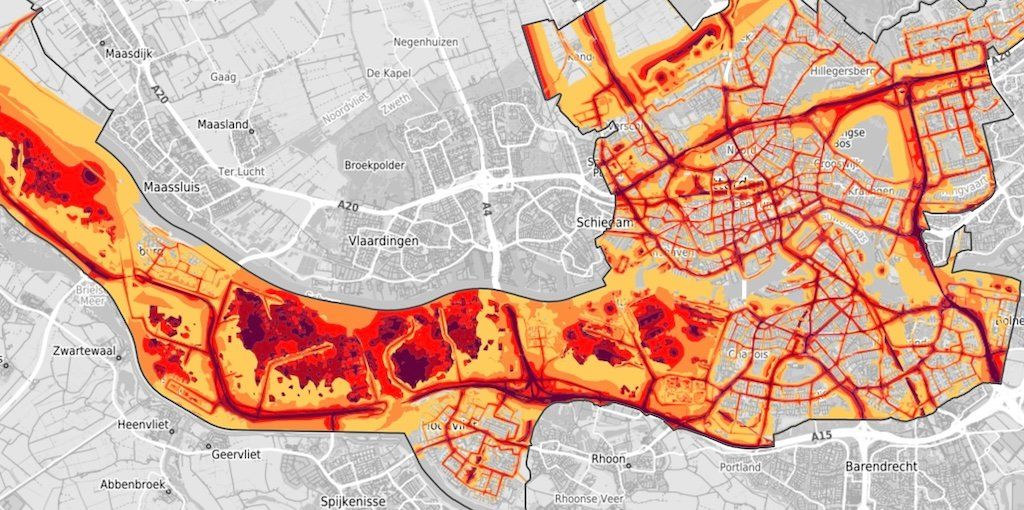 Geluidsbelastingkaart regio Rijnmond