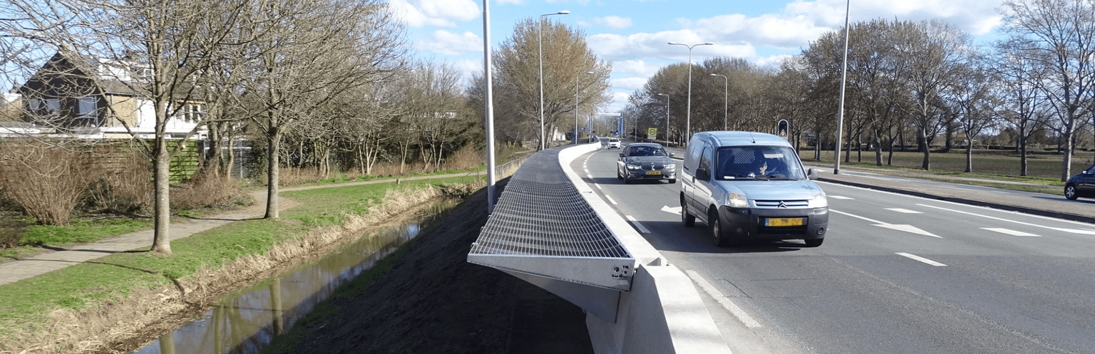 Combinatie van een betonnen barrière en metalen diffractor. Beeld: 4Silence